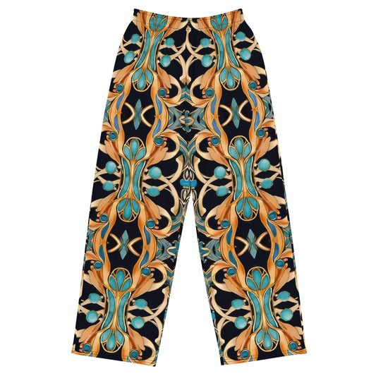 All-over print unisex wide-leg pants