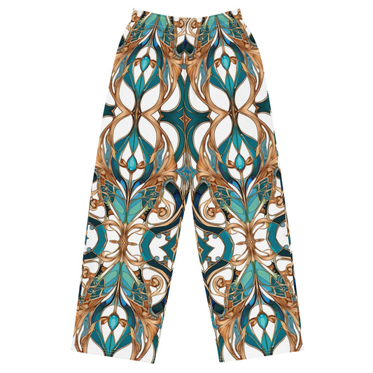 All-over print unisex wide-leg pants