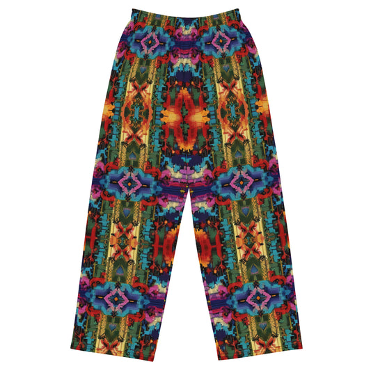 All-over print unisex wide-leg pants