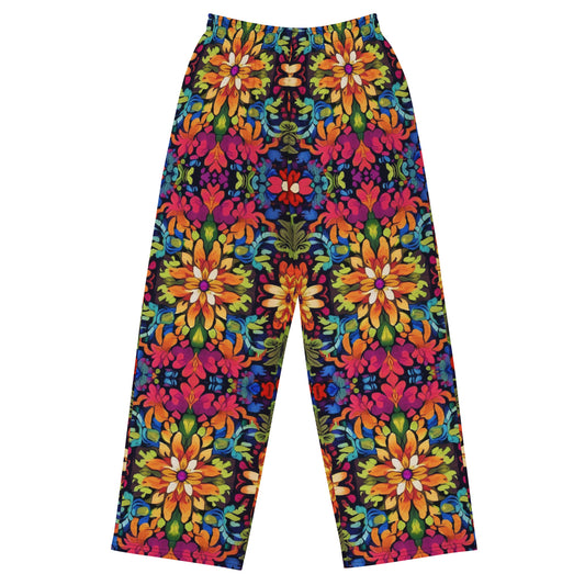 All-over print unisex wide-leg pants