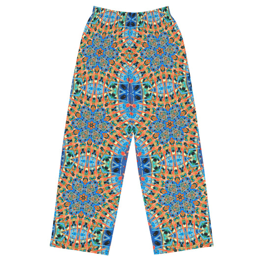 All-over print unisex wide-leg pants